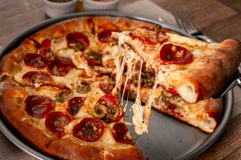 Four Cheese Thin Crust Pizza at Pequod's